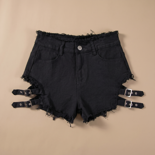 Daria Buckle Denim Shorts