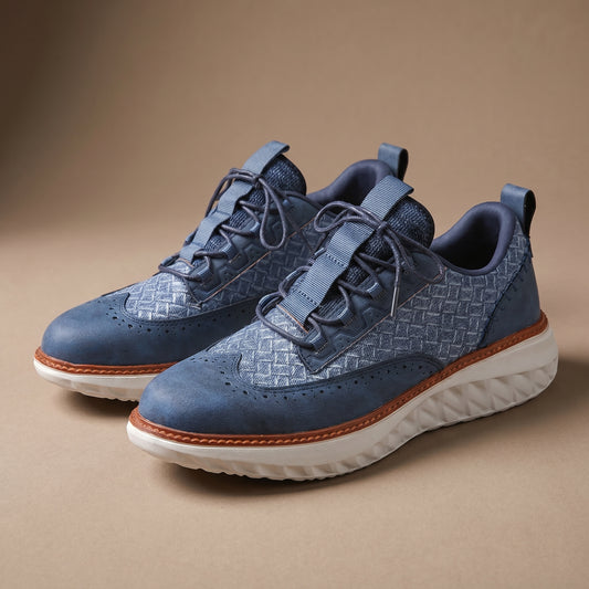 Santino Woven Leather Sneakers