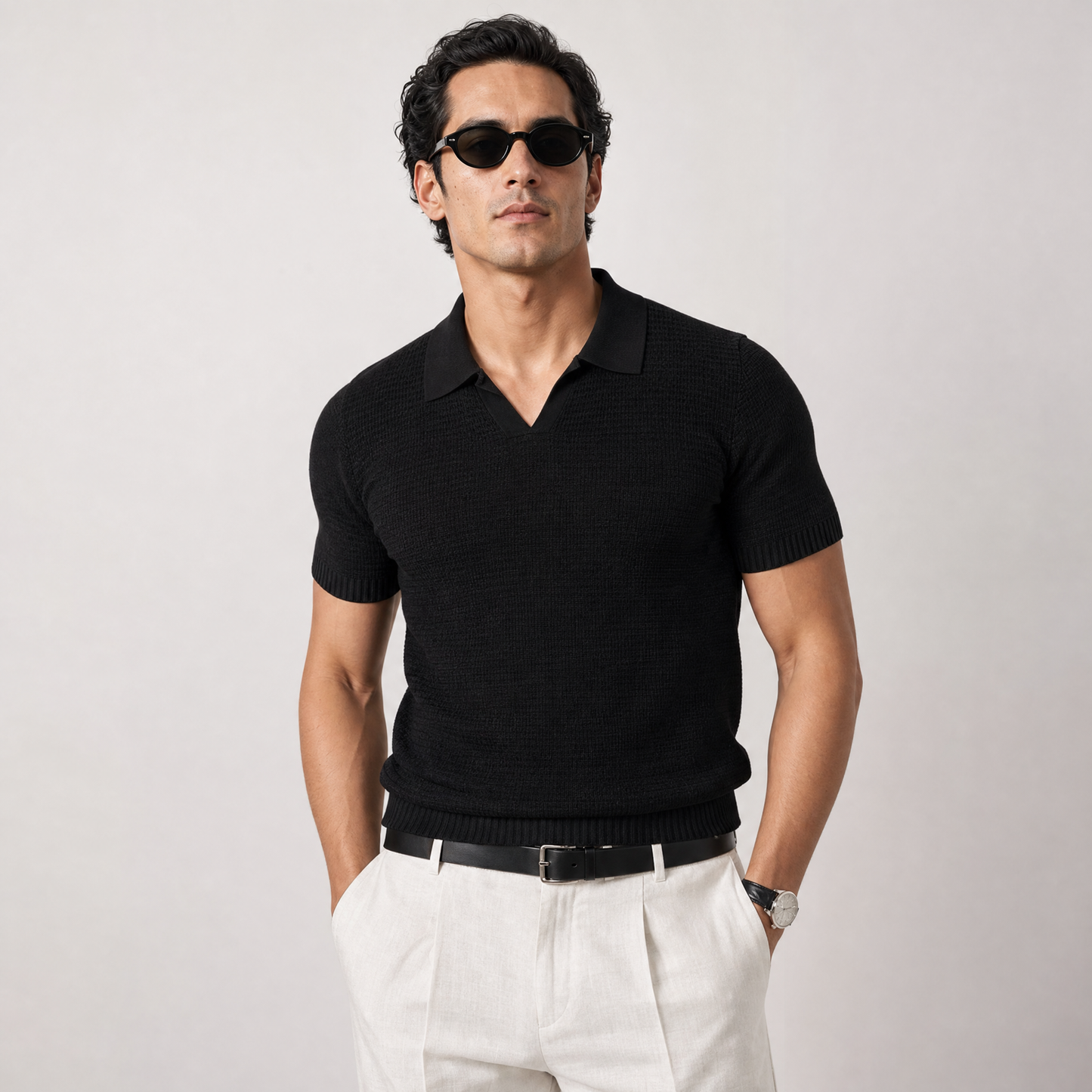Capri Open-Weave Polo