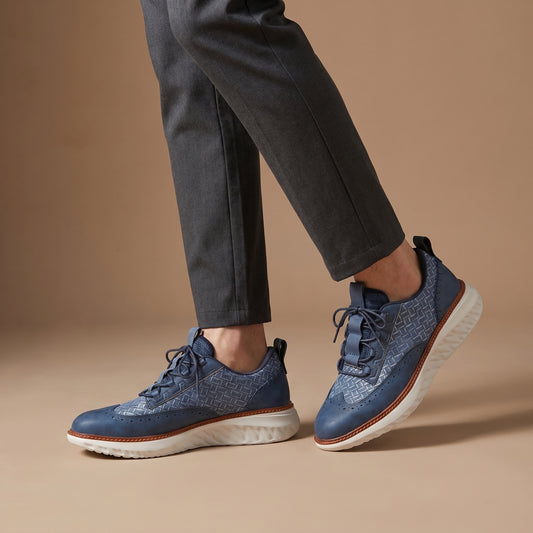Santino Woven Leather Sneakers
