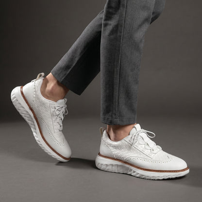 Santino Woven Leather Sneakers