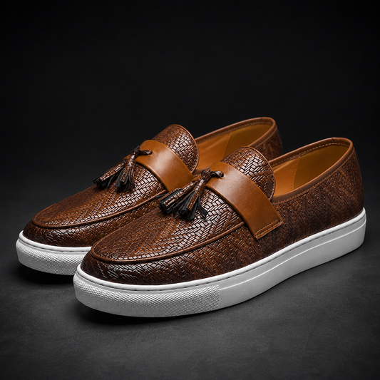 Calabri Woven Leather Loafers