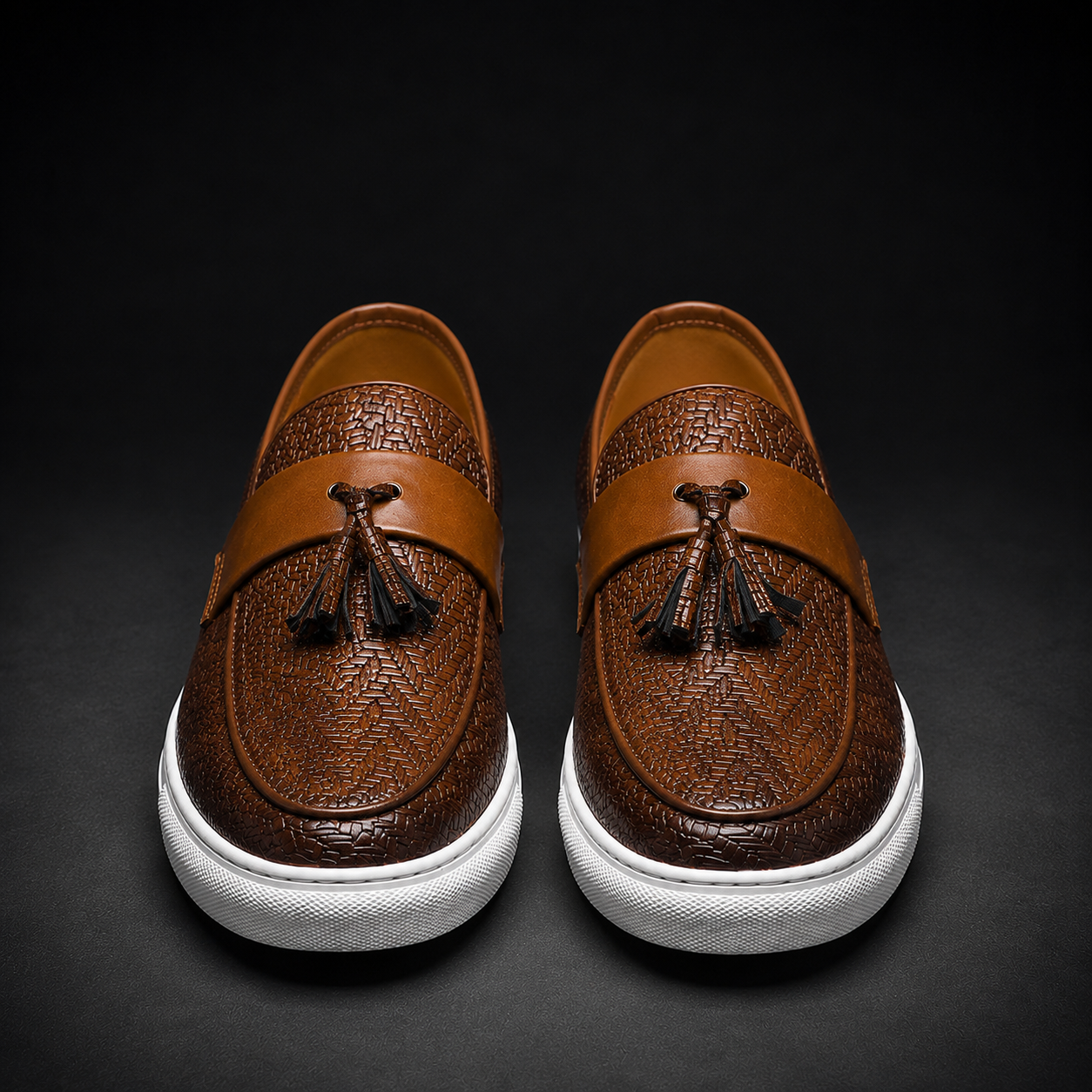 Calabri Woven Leather Loafers