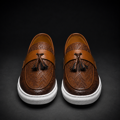 Calabri Woven Leather Loafers
