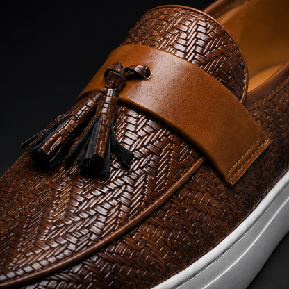 Calabri Woven Leather Loafers