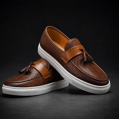 Calabri Woven Leather Loafers