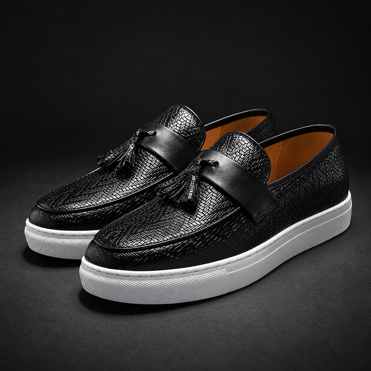 Calabri Woven Leather Loafers