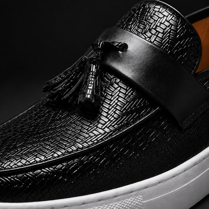 Calabri Woven Leather Loafers