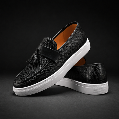 Calabri Woven Leather Loafers