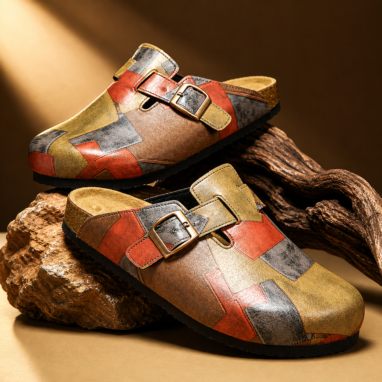 Terazzo Leather Mules