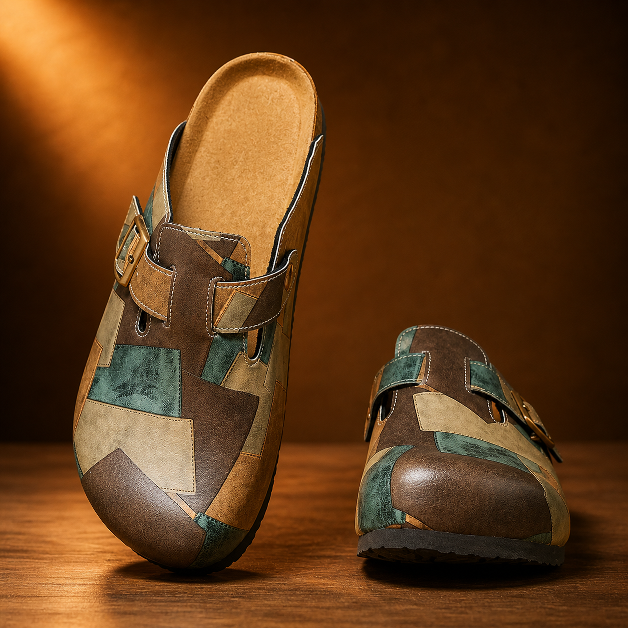 Terazzo Leather Mules