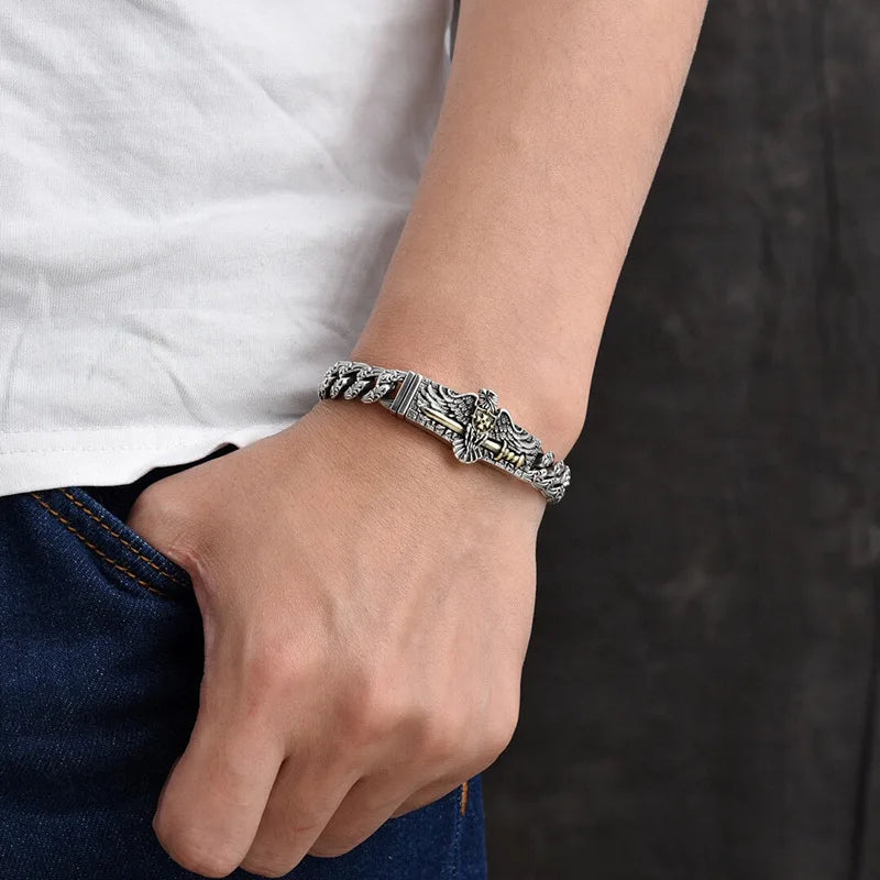 Aquila Eagle Silver Bracelet
