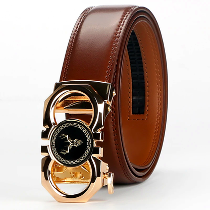 The Caldwell Stag Leather Belt