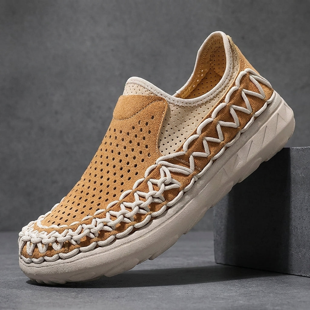 Renato Braided Suede Loafers