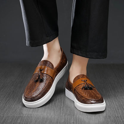 Calabri Woven Leather Loafers