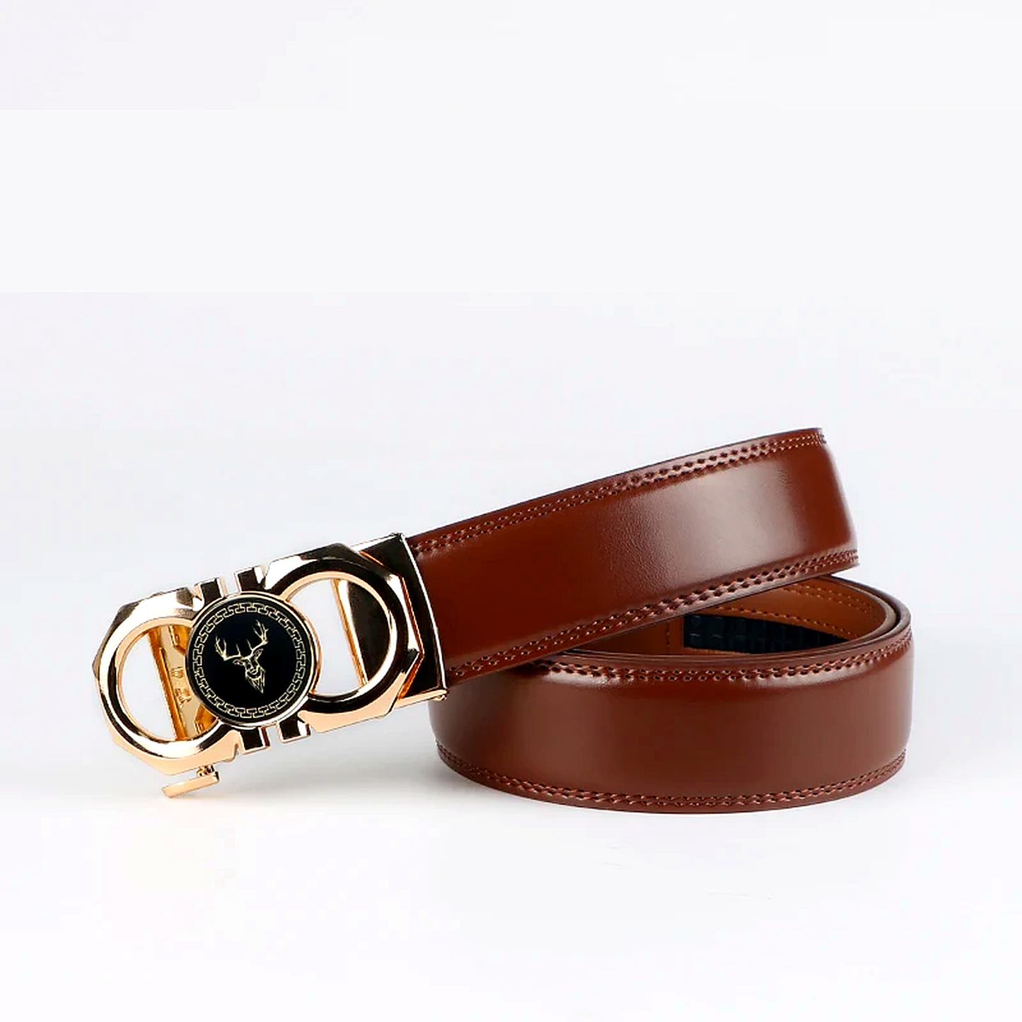The Caldwell Stag Leather Belt