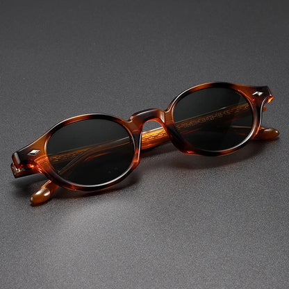 Enzo Rivet Oval Sunglasses