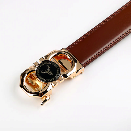 The Caldwell Stag Leather Belt