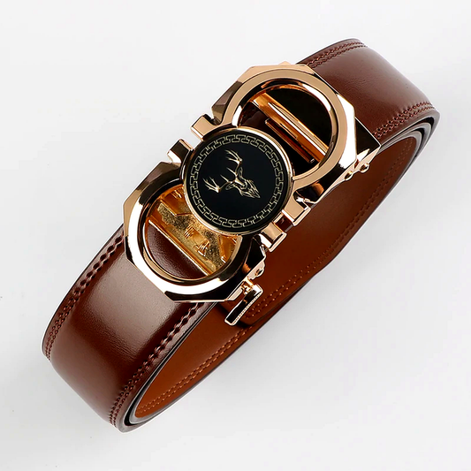 The Caldwell Stag Leather Belt
