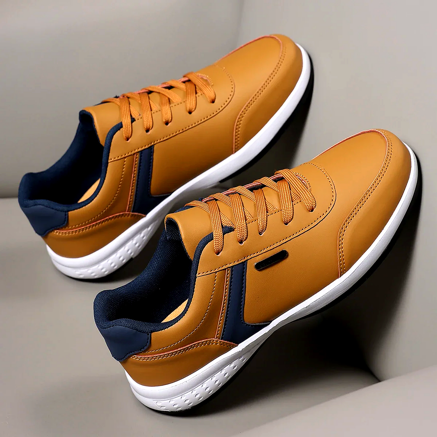 The Hartley Lace-Up Leather Sneakers