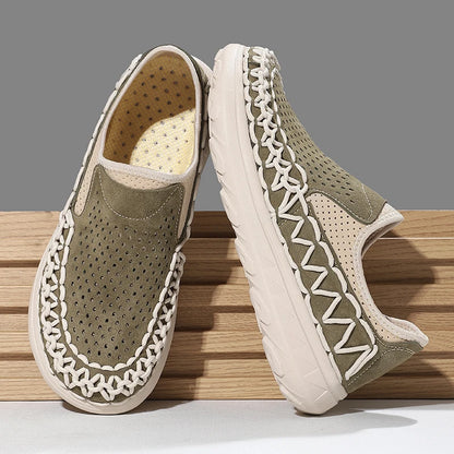 Renato Braided Suede Loafers