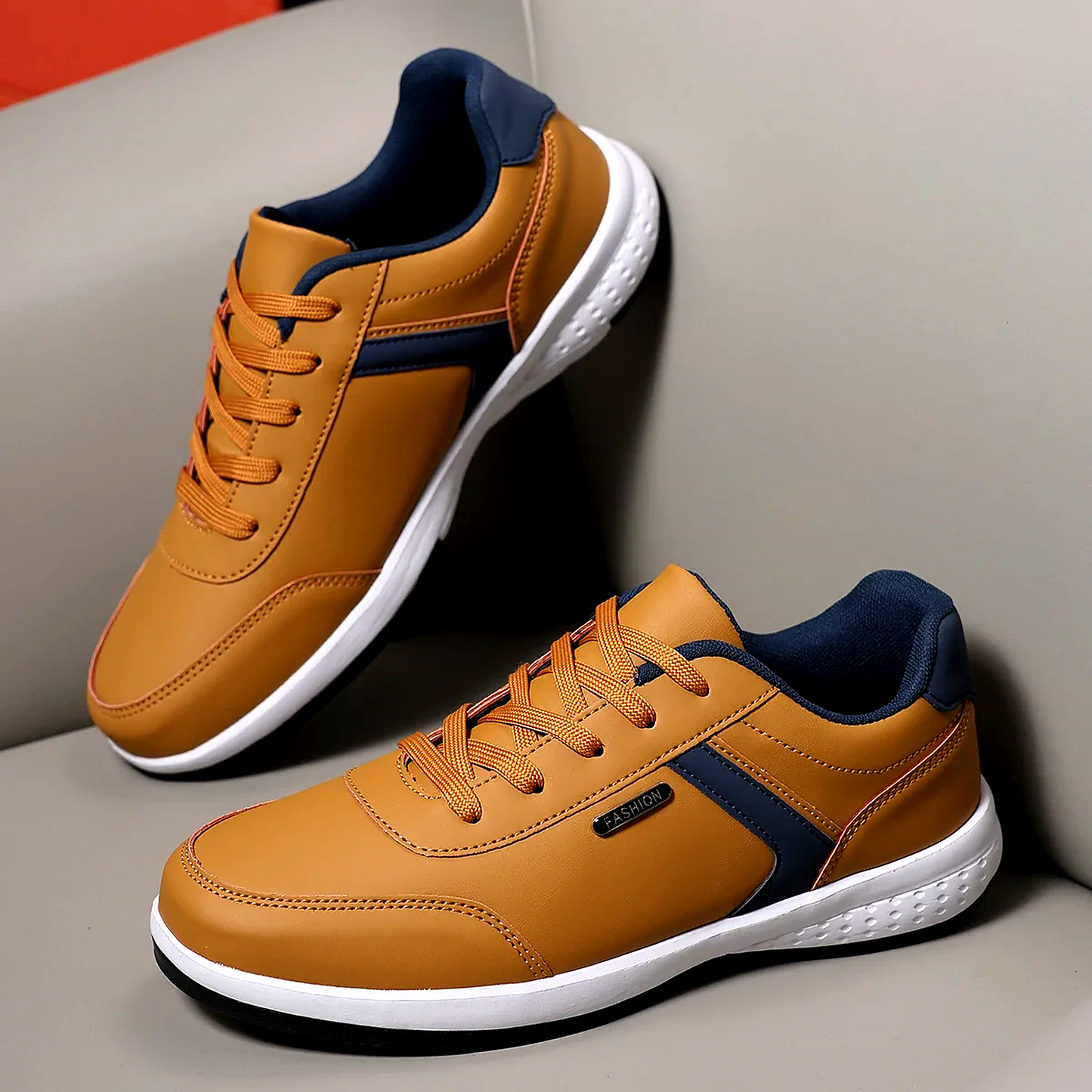 The Hartley Lace-Up Leather Sneakers