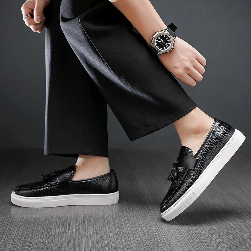 Calabri Woven Leather Loafers