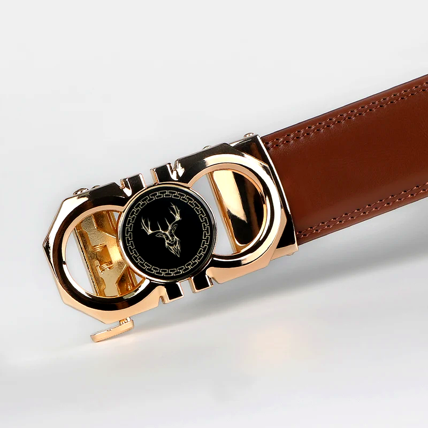 The Caldwell Stag Leather Belt