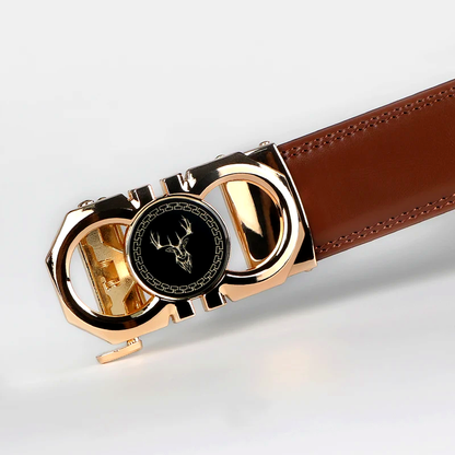 The Caldwell Stag Leather Belt