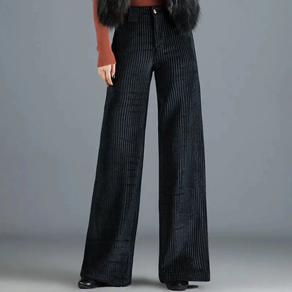 Maeve Velvet Wide-Leg Trousers