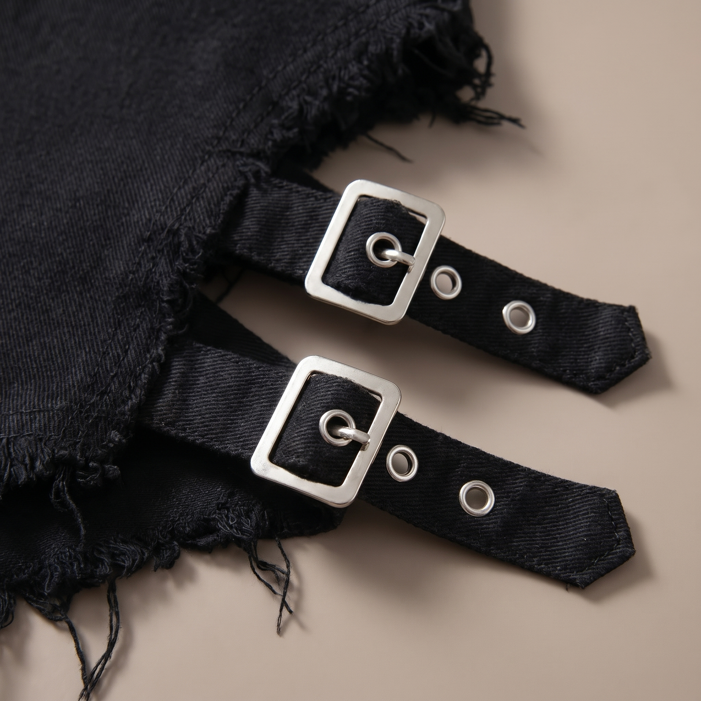 Daria Buckle Denim Shorts