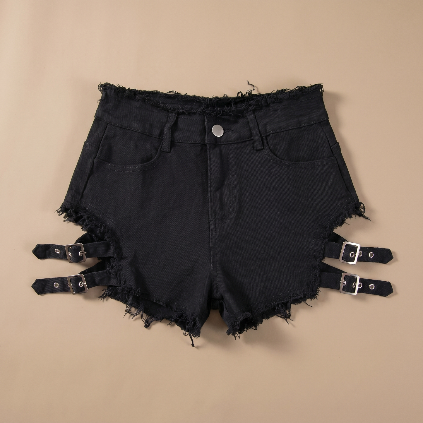 Daria Buckle Denim Shorts