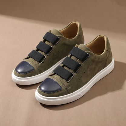 Renzo Suede Cap-Toe Sneakers