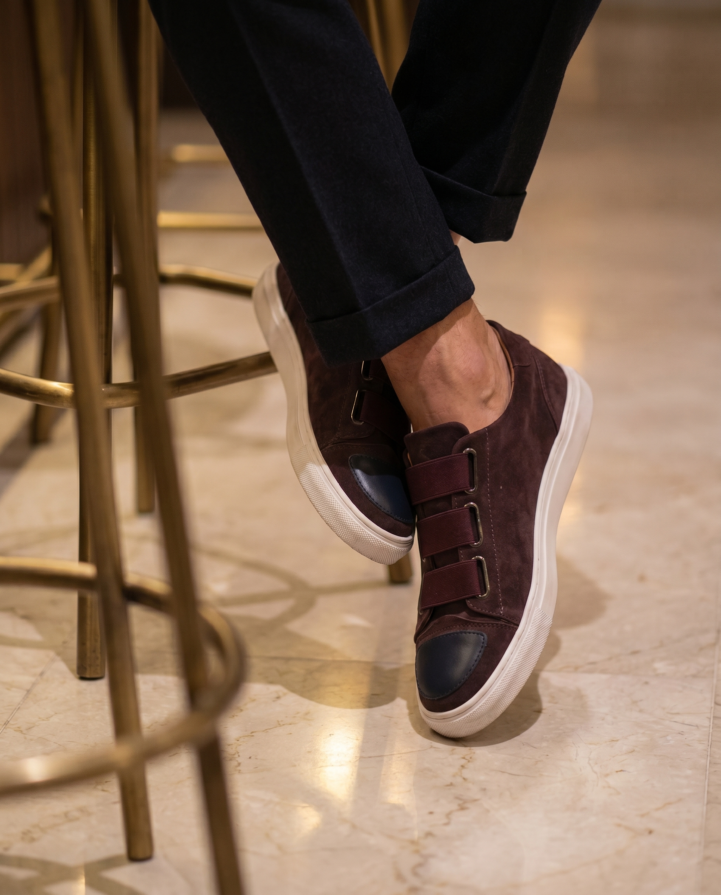 Renzo Suede Cap-Toe Sneakers