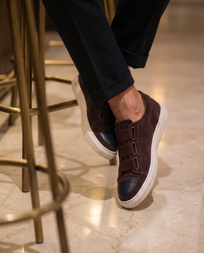 Renzo Suede Cap-Toe Sneakers