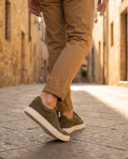 Renzo Suede Cap-Toe Sneakers