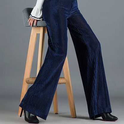 Maeve Velvet Wide-Leg Trousers