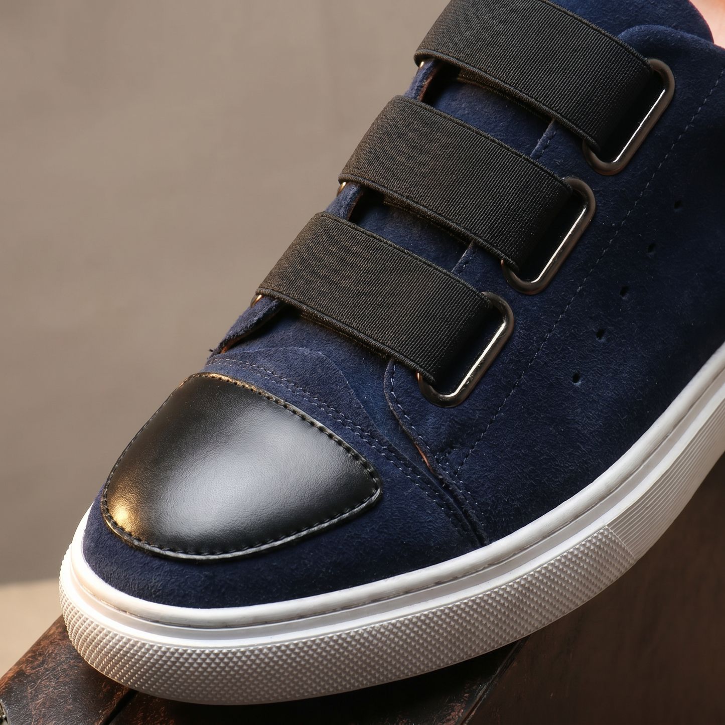 Renzo Suede Cap-Toe Sneakers