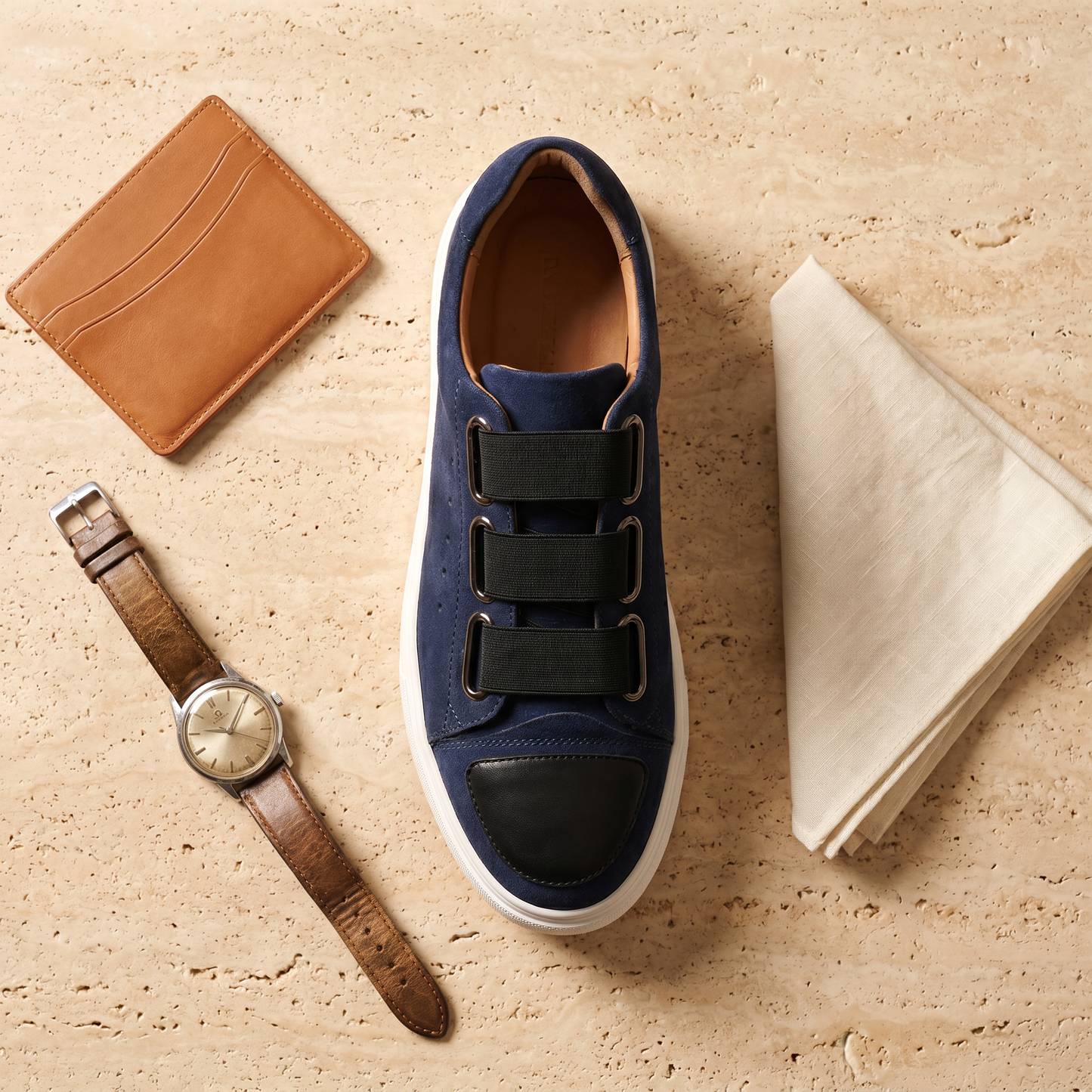 Renzo Suede Cap-Toe Sneakers