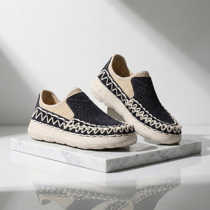 Renato Braided Suede Loafers