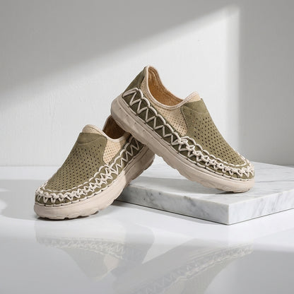 Renato Braided Suede Loafers